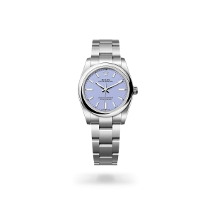 Rolex Oyster Perpetual 34 in Oystersteel with a pistachio dial, domed  bezel, and Oyster bracelet - Gandelman