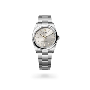 Rolex Oyster Perpetual 36 in Oystersteel with a Silver dial, domed  bezel, and Oyster bracelet - Gandelman