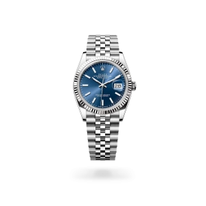 Rolex Datejust 36 in Oystersteel and white gold with a Bright blue dial, Jubilee bracelet - Gandelman
