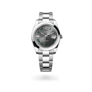 Rolex Datejust 41 in Oystersteel with a slate dial, smooth bezel, Oyster bracelet - Gandelman