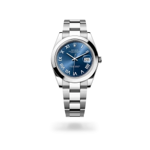 Rolex Datejust 41 in Oystersteel with a Bright blue dial, and Oyster bracelet -  Gandelman