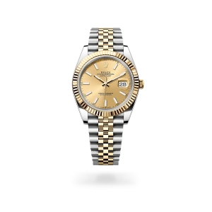 Rolex Datejust 41 in Oystersteel and yellow gold with a Champagne-colour dial, fluted bezel, and Jubilee bracelet - Gandelman