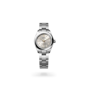 Rolex Oyster Perpetual 28 in Oystersteel with a silver dial, domed  bezel, and Oyster bracelet - Gandelman