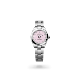 Rolex Oyster Perpetual 28 in Oystersteel with a Candy pink dial, domed  bezel, and Oyster bracelet - Gandelman