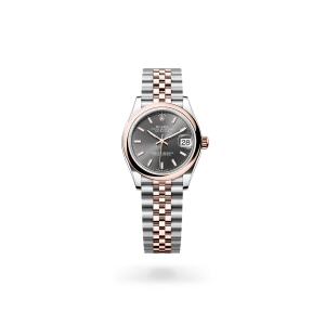 Rolex Datejust 31 in Oystersteel and Everose gold with a Slate dial, domed bezel, and Jubilee bracelet - Gandelman