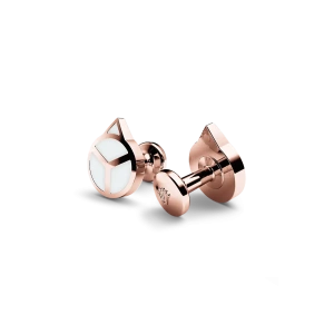 Rolex ‘Hand’ cufflinks in Everose gold, A1025 at Gandelman