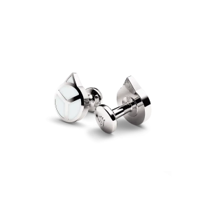 Rolex ‘Hand’ cufflinks in white gold, A1029 at Gandelman