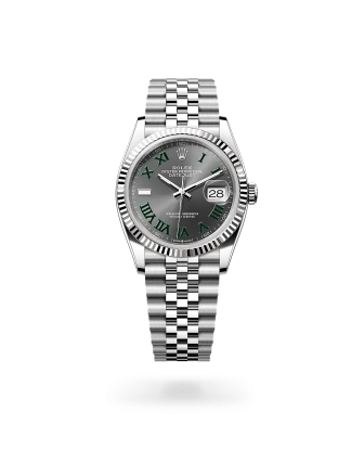 Rolex Datejust 36 in Oystersteel with a Slate dial, fluted bezel, Jubilee bracelet - Gandelman