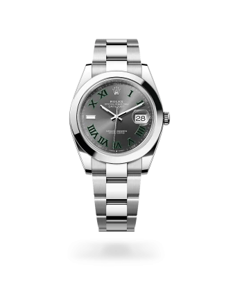 Rolex Datejust 41 in Oystersteel with a slate dial, smooth bezel, Oyster bracelet - Gandelman
