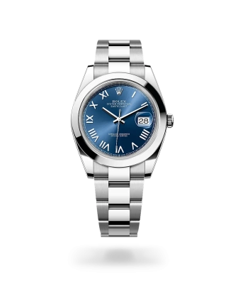 Rolex Datejust 41 in Oystersteel with a Bright blue dial, and Oyster bracelet -  Gandelman