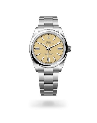 Rolex Oyster Perpetual 41  in Oystersteel with a Beige dial, domed  bezel, and Oyster bracelet - Gandelman