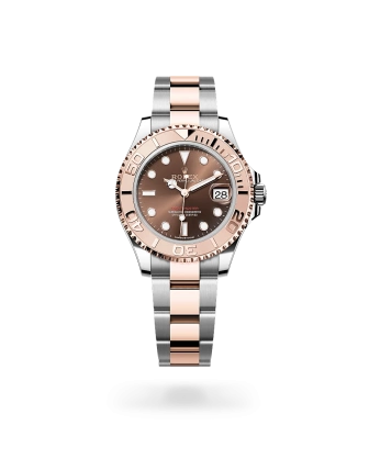 Rolex Yacht-Master 37 in Oystersteel and Everose gold with a Chocolate dial, gold bezel, and Oyster bracelet -  Gandelman