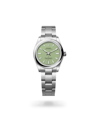 Rolex Oyster Perpetual 31 in Oystersteel with a Pistachio dial, domed  bezel, and Oyster bracelet - Gandelman