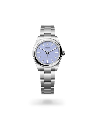 Rolex Oyster Perpetual 31 in Oystersteel with a Lavender dial, domed  bezel, and Oyster bracelet -  Gandelman