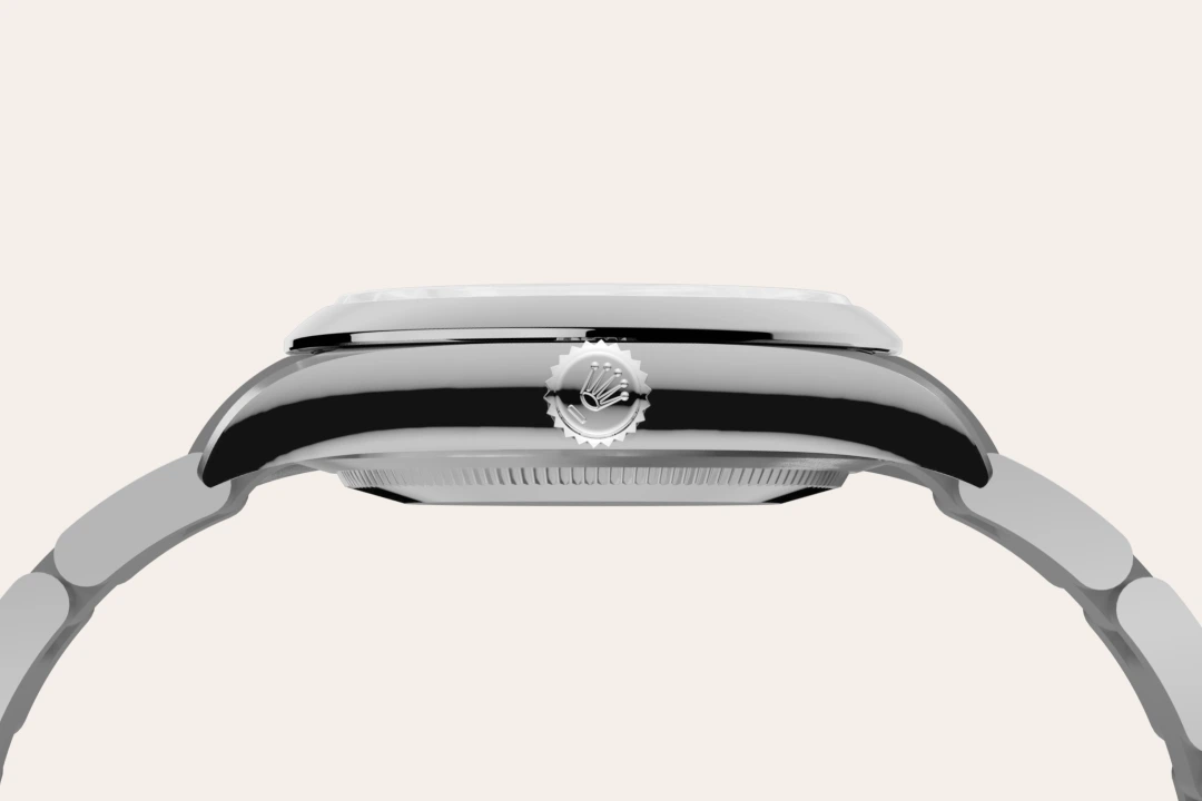 Rolex Oyster Perpetual 34 in Oystersteel with a Lavender dial, domed  bezel, and Oyster bracelet, m124200-0008 - Gandelman