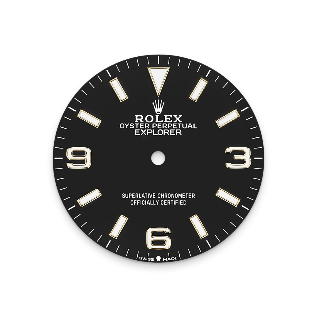Rolex Explorer 36 in Oystersteel and yellow gold with Black dial, smooth bezel, and Oyster bracelet, m124273-0001 - Gandelman Rolex Explorer 36 in Oystersteel and yellow gold with Black dial, smooth bezel, and Oyster bracelet, m124273-0001 - Gandelman