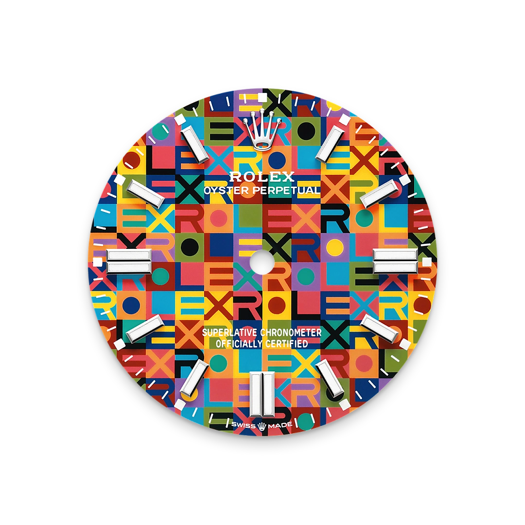 Rolex Oyster Perpetual 36 in Oystersteel with a Multicoloured, Jubilee motif dial, domed bezel, and Oyster bracelet, m126000-0016 - Gandelman Rolex Oyster Perpetual 36 in Oystersteel with a Multicoloured, Jubilee motif dial, domed bezel, and Oyster bracelet, m126000-0016 - Gandelman