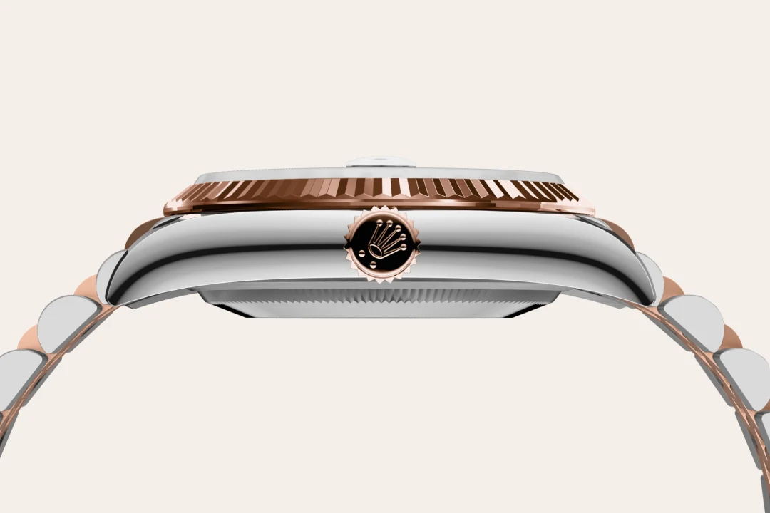 Rolex Datejust 36 in Oystersteel and Everose gold with a Chocolate dial with diamonds, fluted bezel, and Oyster bracelet - Gandelman Rolex Datejust 36 in Oystersteel and Everose gold with a Chocolate dial with diamonds, fluted bezel, and Oyster bracelet - Gandelman