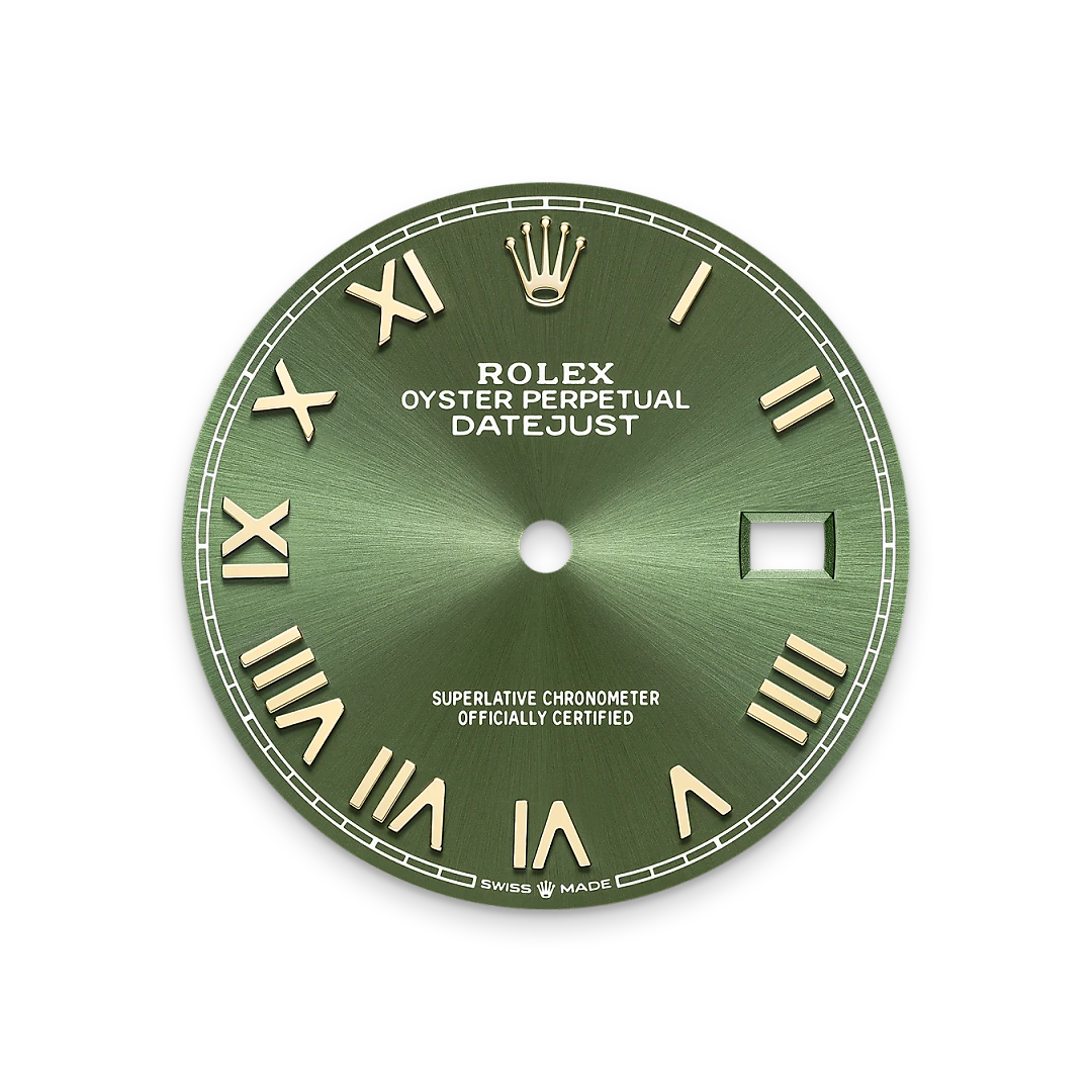 Rolex Datejust 36 in Oystersteel with a Olive green dial, Jubilee bracelet, m126233-0053 - Gandelman