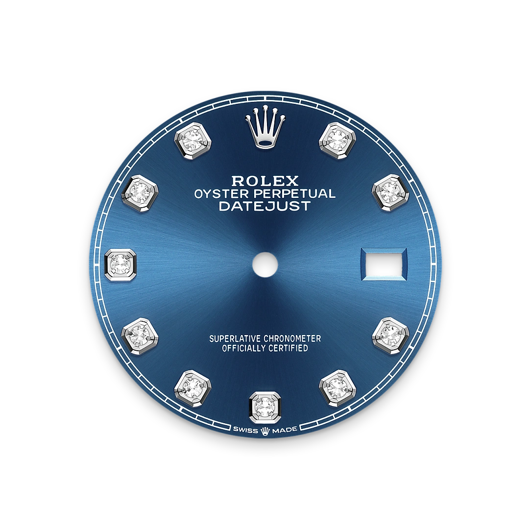 Rolex Datejust 36 in Oystersteel with a Bright blue set with diamonds dial, fluted bezel, Oyster bracelet, m126234-0038 - Gandelman Rolex Datejust 36 in Oystersteel with a Bright blue set with diamonds dial, fluted bezel, Oyster bracelet, m126234-0038 - Gandelman