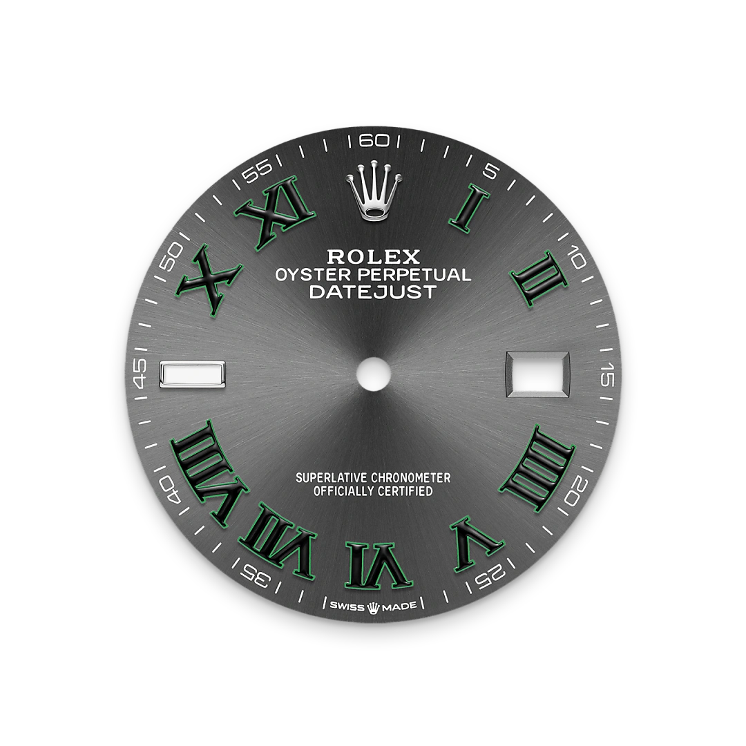 Rolex Datejust 36 in Oystersteel with a Slate dial, fluted bezel, Jubilee bracelet, m126234-0045 - Gandelman Rolex Datejust 36 in Oystersteel with a Slate dial, fluted bezel, Jubilee bracelet, m126234-0045 - Gandelman