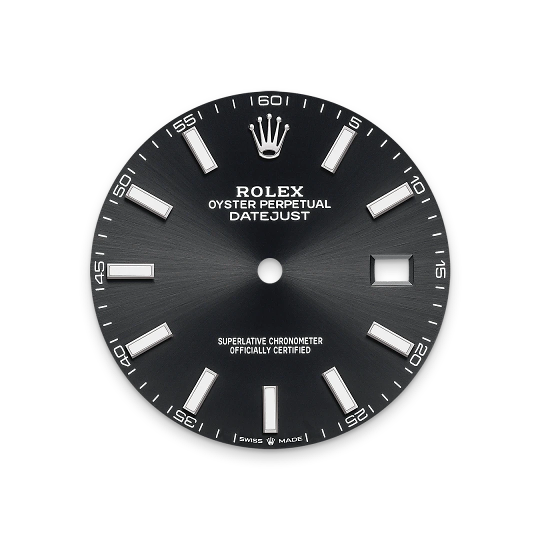 Rolex Datejust 41 in Oystersteel with a black dial, smooth bezel, Jubilee bracelet, m126300-0012 - Gandelman