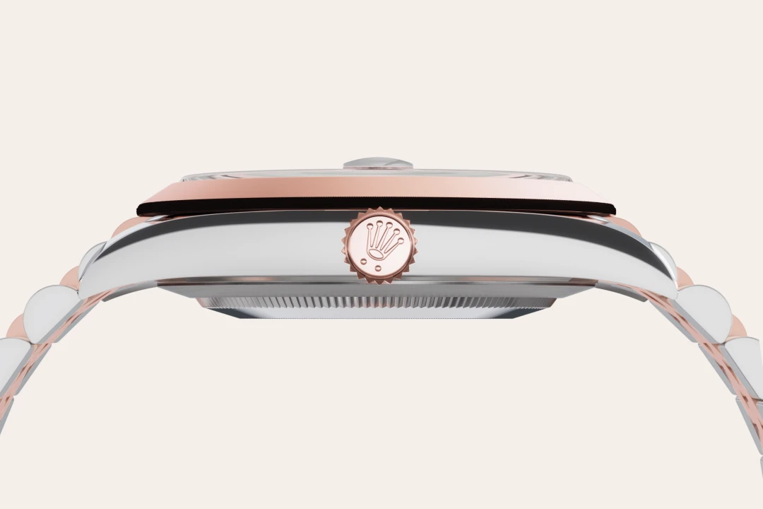 Rolex Datejust 41 in Oystersteel and Everose gold with a slate dial, smooth bezel, Jubilee bracelet, m126301-0016 - Gandelman Rolex Datejust 41 in Oystersteel and Everose gold with a slate dial, smooth bezel, Jubilee bracelet, m126301-0016 - Gandelman