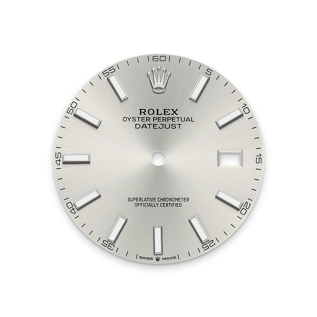 Rolex Datejust 41 in Oystersteel and white gold with a silver dial, fluted bezel, Jubilee bracelet, m126334-0004 - Gandelman