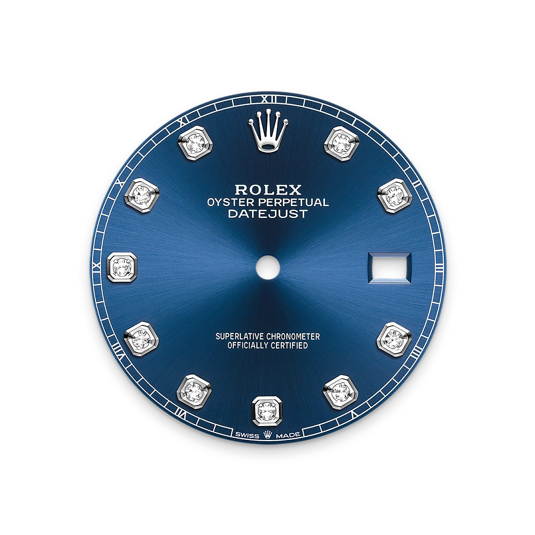 Rolex Datejust 41 in Oystersteel and white gold with a Bright blue set with diamonds dial, fluted bezel, Oyster bracelet, m126334-0015 - Gandelman Rolex Datejust 41 in Oystersteel and white gold with a Bright blue set with diamonds dial, fluted bezel, Oyster bracelet, m126334-0015 - Gandelman