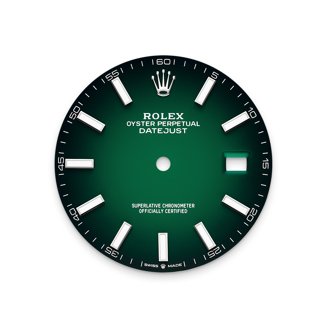 Rolex Datejust 41 in Oystersteel and white gold with a Green ombré dial, and Oyster bracelet, m126334-0033 - Gandelman Rolex Datejust 41 in Oystersteel and white gold with a Green ombré dial, and Oyster bracelet, m126334-0033 - Gandelman