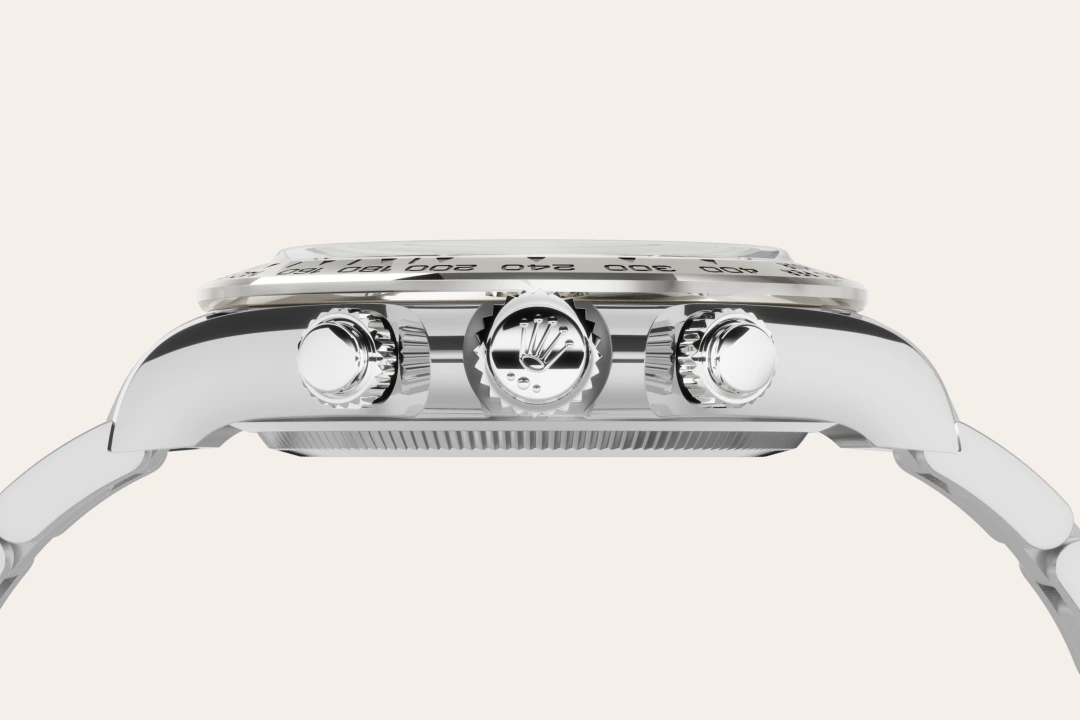 Rolex Cosmograph Daytona in white gold with a Steel and bright black dial, Oyster bracelet, m126509-0003 - Gandelman