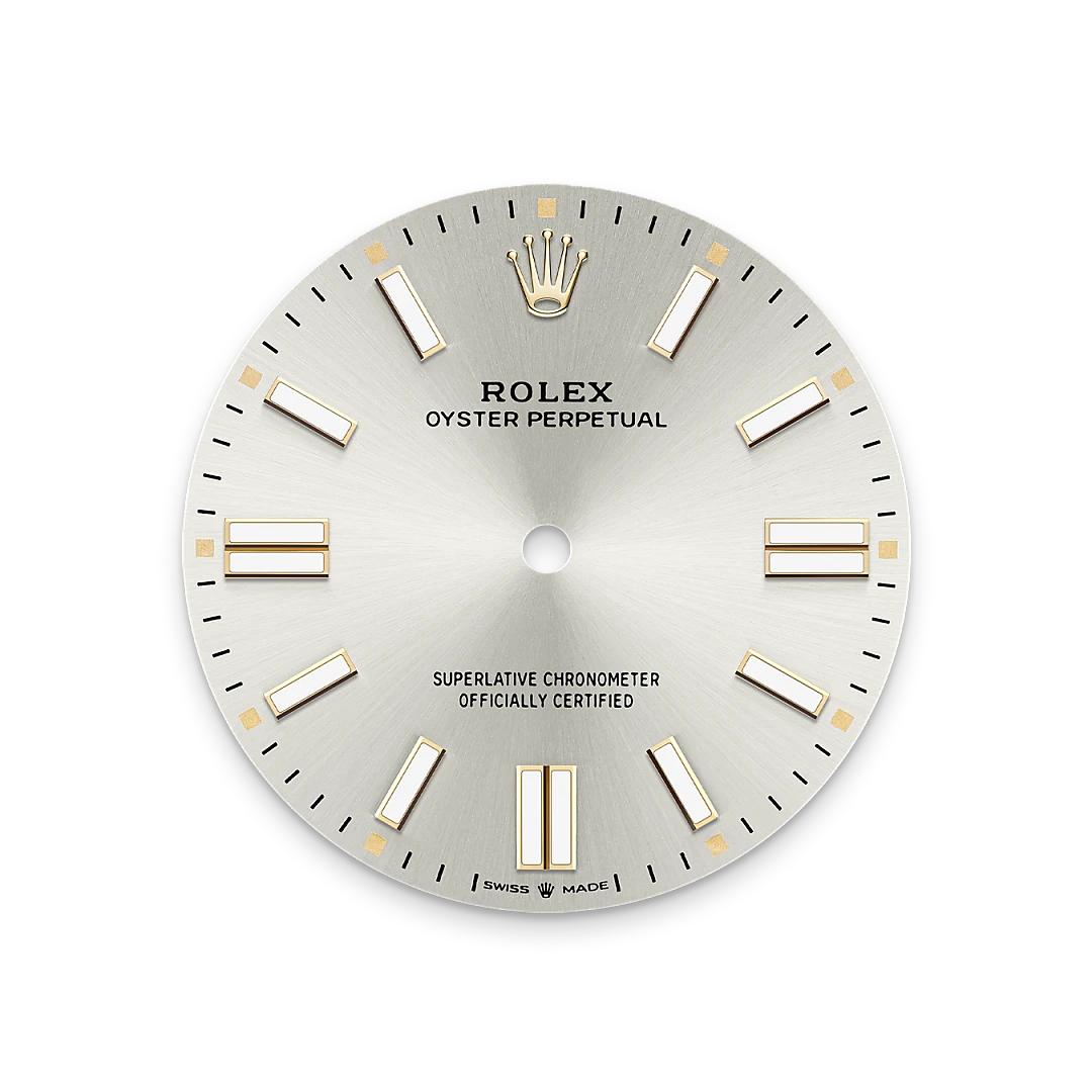 Rolex Oyster Perpetual 41 in Oystersteel with a Silver dial, domed bezel, and Oyster bracelet, m134300-0001 - Gandelman Rolex Oyster Perpetual 41 in Oystersteel with a Silver dial, domed bezel, and Oyster bracelet, m134300-0001 - Gandelman