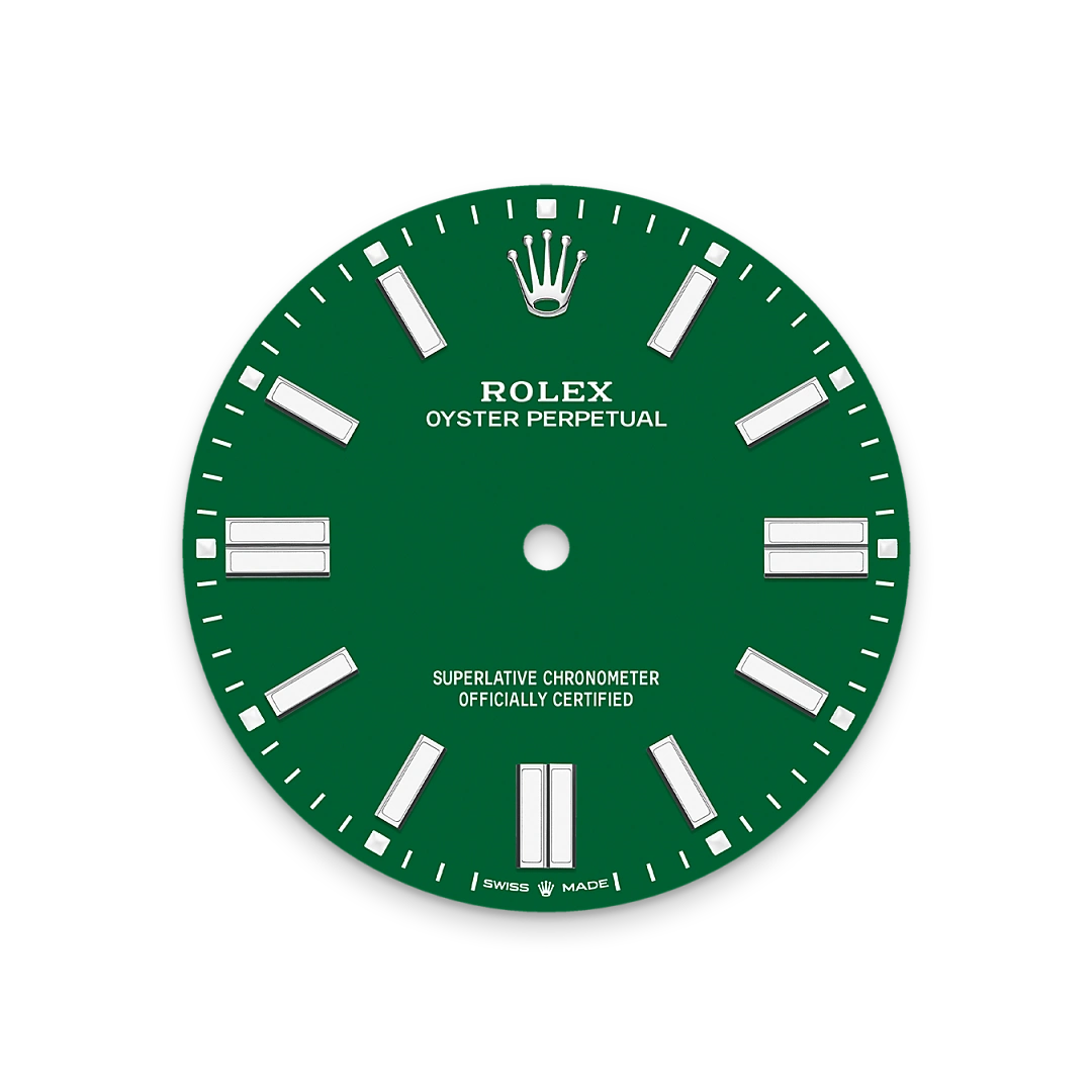 Rolex Oyster Perpetual 41 in Oystersteel with a Green dial, domed bezel, and Oyster bracelet, m134300-0004 - Gandelman Rolex Oyster Perpetual 41 in Oystersteel with a Green dial, domed bezel, and Oyster bracelet, m134300-0004 - Gandelman