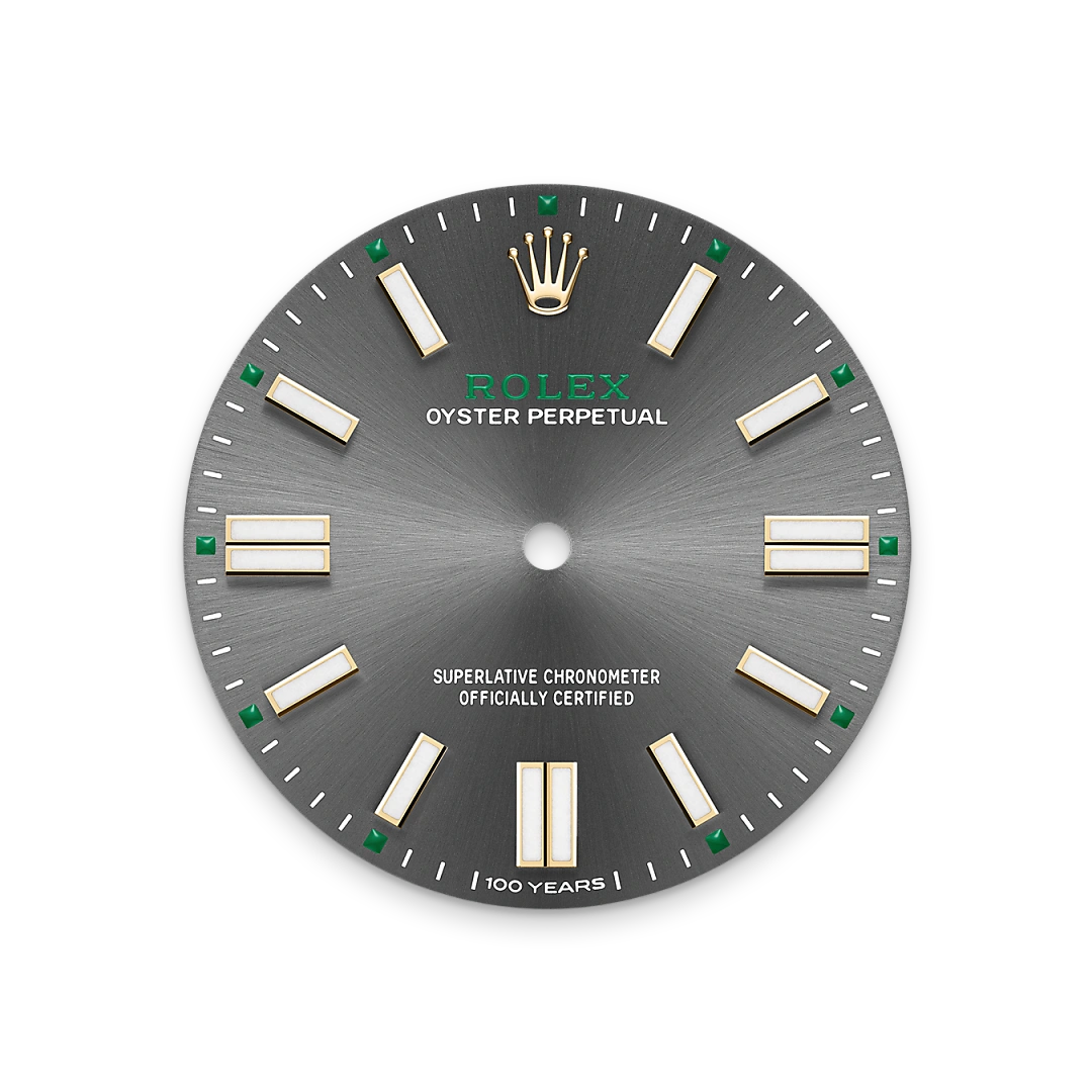 Rolex Oyster Perpetual 41 in Oystersteel and Oystersteel and yellow gold with a Slate dial, domed bezel, and Oyster bracelet, m134303-0001 - Gandelman Rolex Oyster Perpetual 41 in Oystersteel and Oystersteel and yellow gold with a Slate dial, domed bezel, and Oyster bracelet, m134303-0001 - Gandelman
