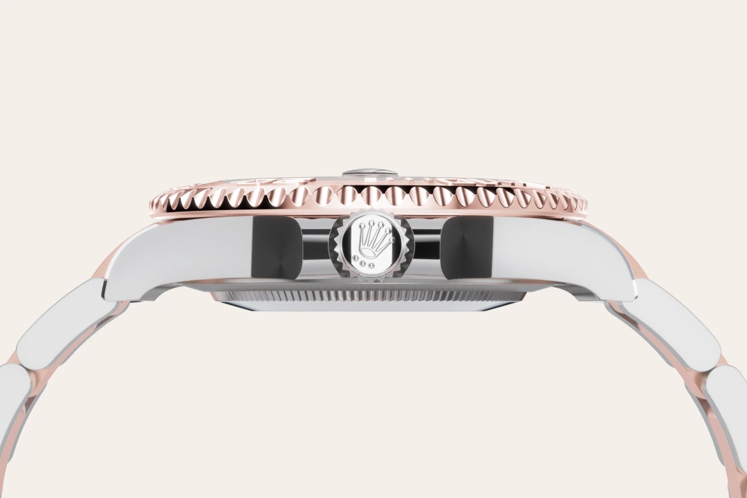Rolex Yacht-Master 37 in Oystersteel and Everose gold with a Chocolate dial, gold bezel, and Oyster bracelet, m268621-0003 - Gandelman Rolex Yacht-Master 37 in Oystersteel and Everose gold with a Chocolate dial, gold bezel, and Oyster bracelet, m268621-0003 - Gandelman