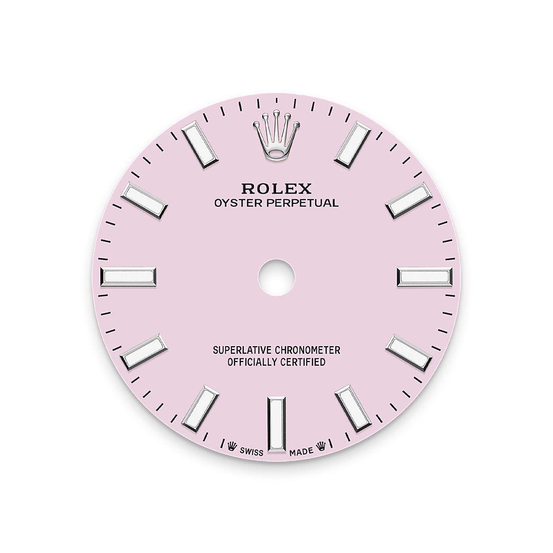 Rolex Oyster Perpetual 28 in Oystersteel with a Candy pink dial, domed bezel, and Oyster bracelet, m276200-0009 - Gandelman Rolex Oyster Perpetual 28 in Oystersteel with a Candy pink dial, domed bezel, and Oyster bracelet, m276200-0009 - Gandelman