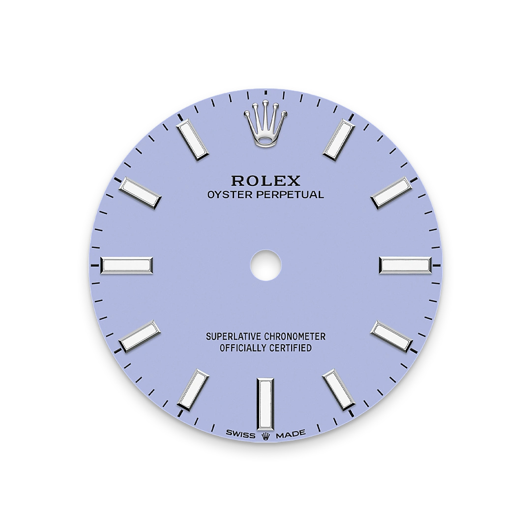 Rolex Oyster Perpetual 31 in Oystersteel with a Lavender dial, domed  bezel, and Oyster bracelet, m277200-0014 - Gandelman