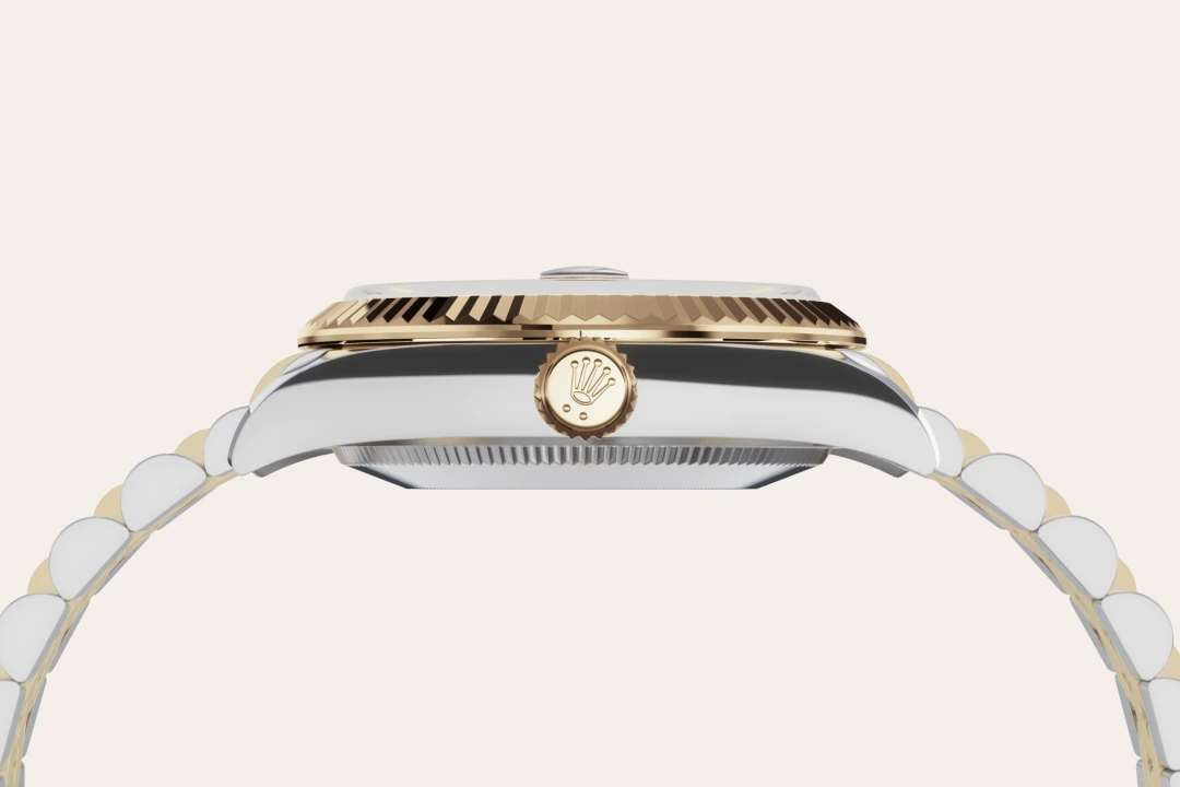 Rolex Datejust 31 in Oystersteel and yellow gold with a Olive green set with diamonds dial, fluted bezel, Jubilee bracelet, m278273-0030 - Gandelman Rolex Datejust 31 in Oystersteel and yellow gold with a Olive green set with diamonds dial, fluted bezel, Jubilee bracelet, m278273-0030 - Gandelman