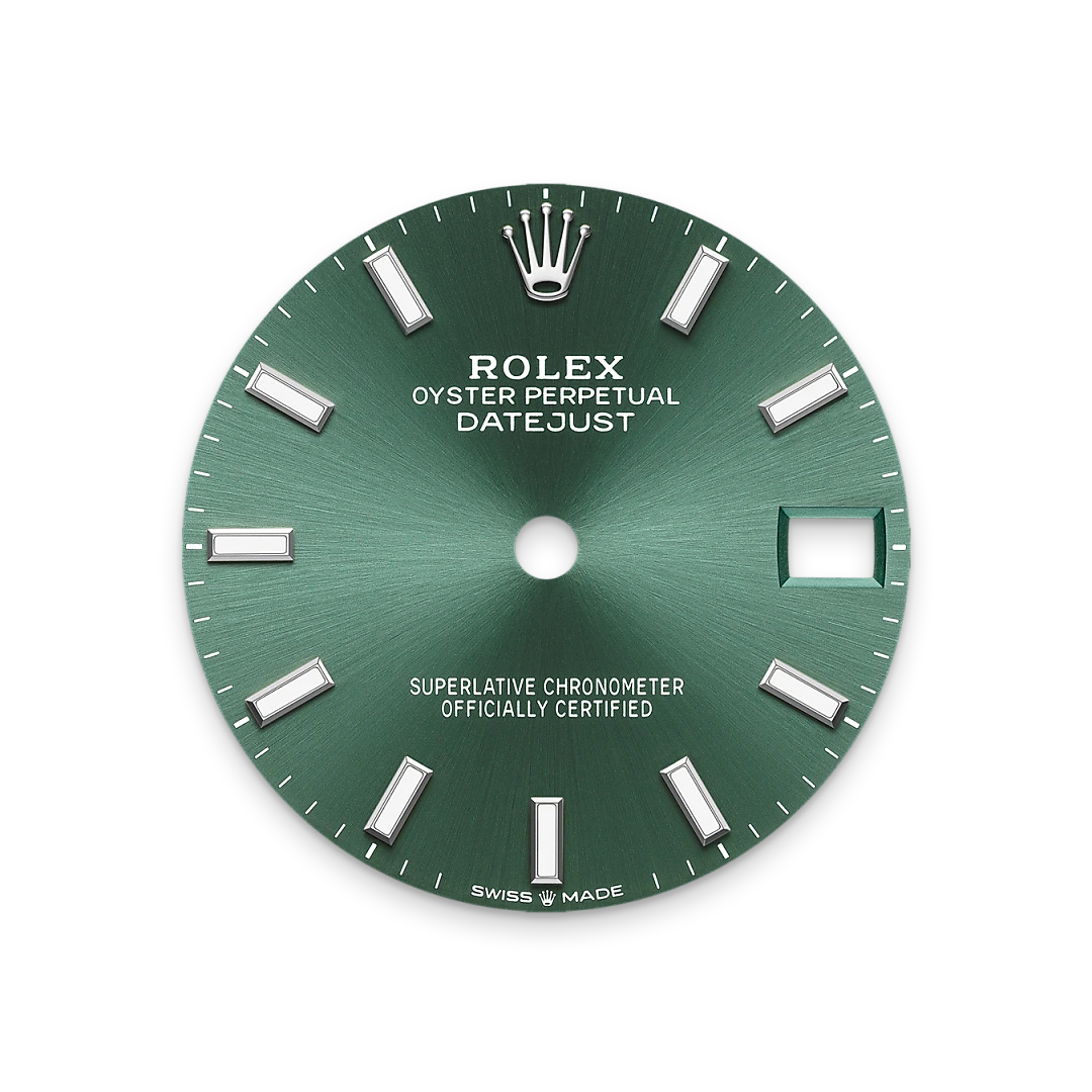 Rolex Datejust 31 in Oystersteel, white gold and diamonds with a Mint green dial, Diamond-set bezel, Jubilee bracelet, m278384rbr-0022 - Gandelman