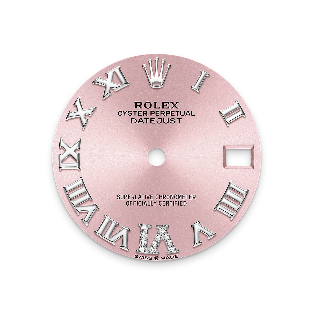 Rolex Datejust 31 in Oystersteel, white gold and diamonds with a Pink Diamond-set dial, Diamond-set bezel, Jubilee bracelet, m278384rbr-0028 - Gandelman Rolex Datejust 31 in Oystersteel, white gold and diamonds with a Pink Diamond-set dial, Diamond-set bezel, Jubilee bracelet, m278384rbr-0028 - Gandelman