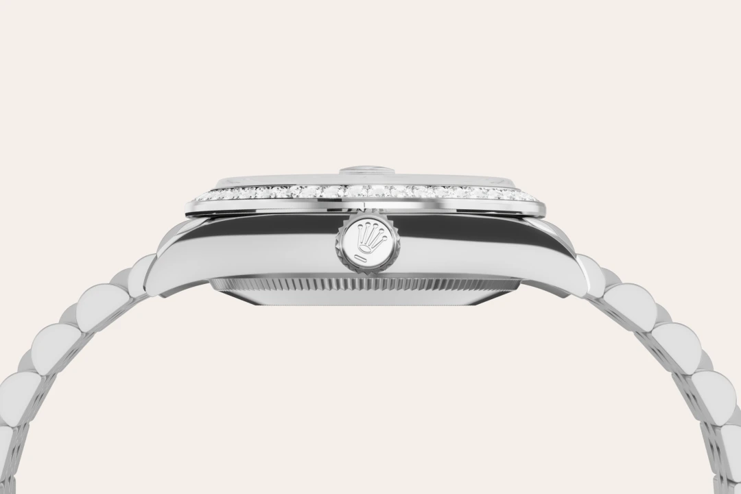 Rolex Datejust 31 in Oystersteel, white gold and diamonds with a Pink Diamond-set dial, Diamond-set bezel, Jubilee bracelet, m278384rbr-0028 - Gandelman Rolex Datejust 31 in Oystersteel, white gold and diamonds with a Pink Diamond-set dial, Diamond-set bezel, Jubilee bracelet, m278384rbr-0028 - Gandelman