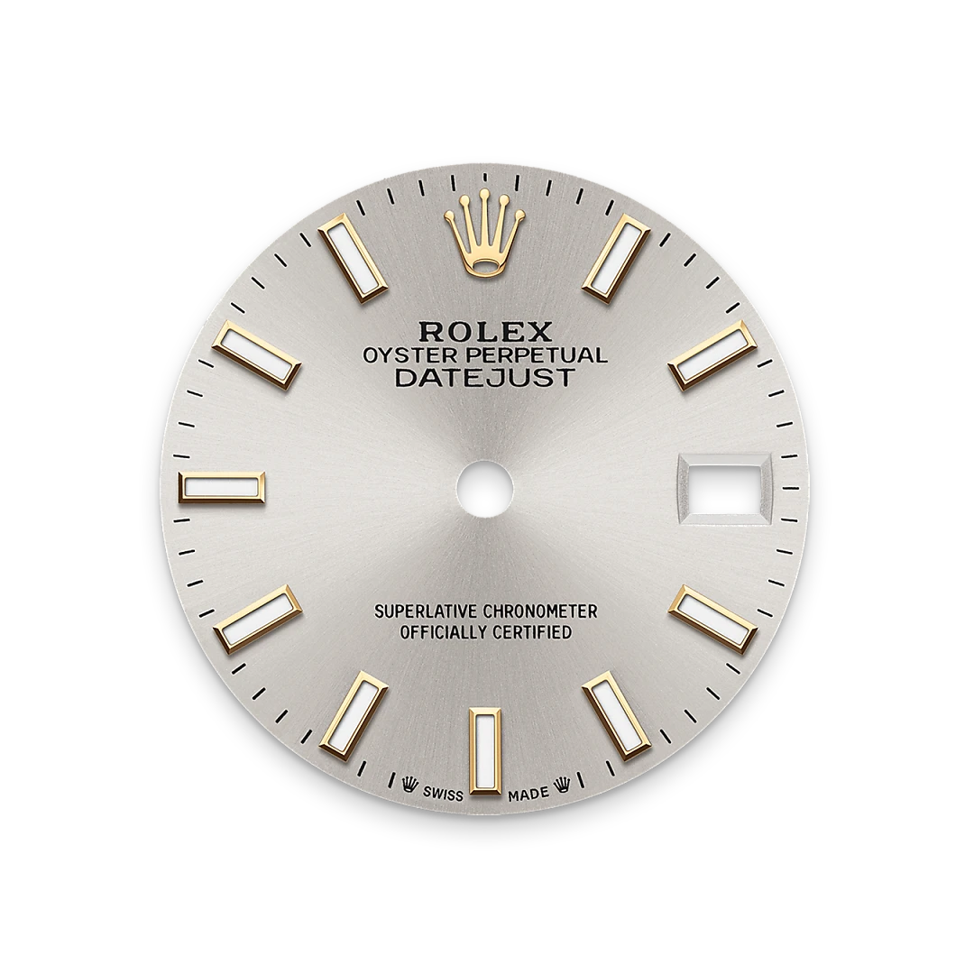Rolex Lady-Datejust in yellow gold and diamonds with a silver dial, bezel Set with 44 brilliant-cut diamonds, and Jubilee bracelet, m279138rbr-0012 - Gandelman Rolex Lady-Datejust in yellow gold and diamonds with a silver dial, bezel Set with 44 brilliant-cut diamonds, and Jubilee bracelet, m279138rbr-0012 - Gandelman
