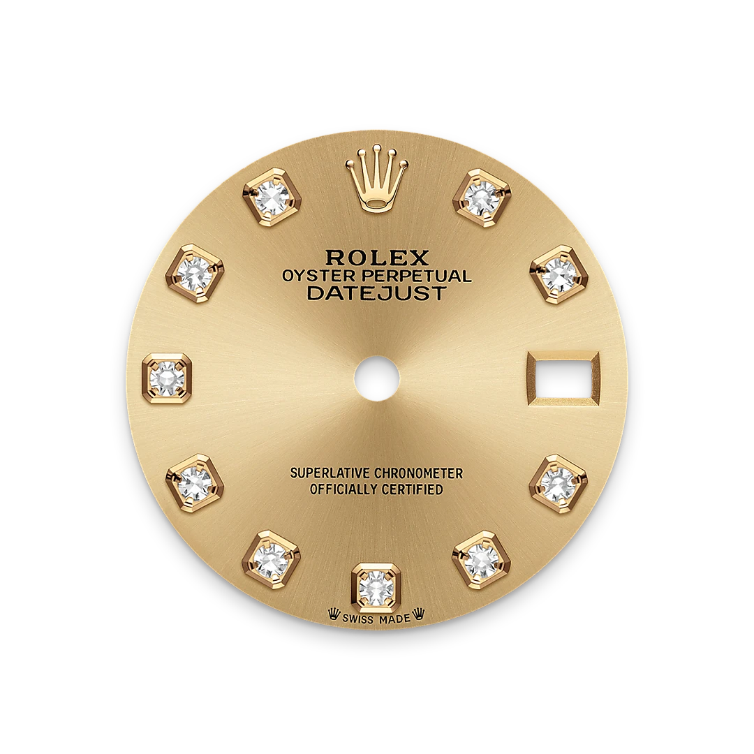 Rolex Lady-Datejust in Oystersteel and yellow gold with a Champagne-colour set with diamonds dial, fluted bezel, and Jubilee bracelet, m279173-0011 - Gandelman Rolex Lady-Datejust in Oystersteel and yellow gold with a Champagne-colour set with diamonds dial, fluted bezel, and Jubilee bracelet, m279173-0011 - Gandelman