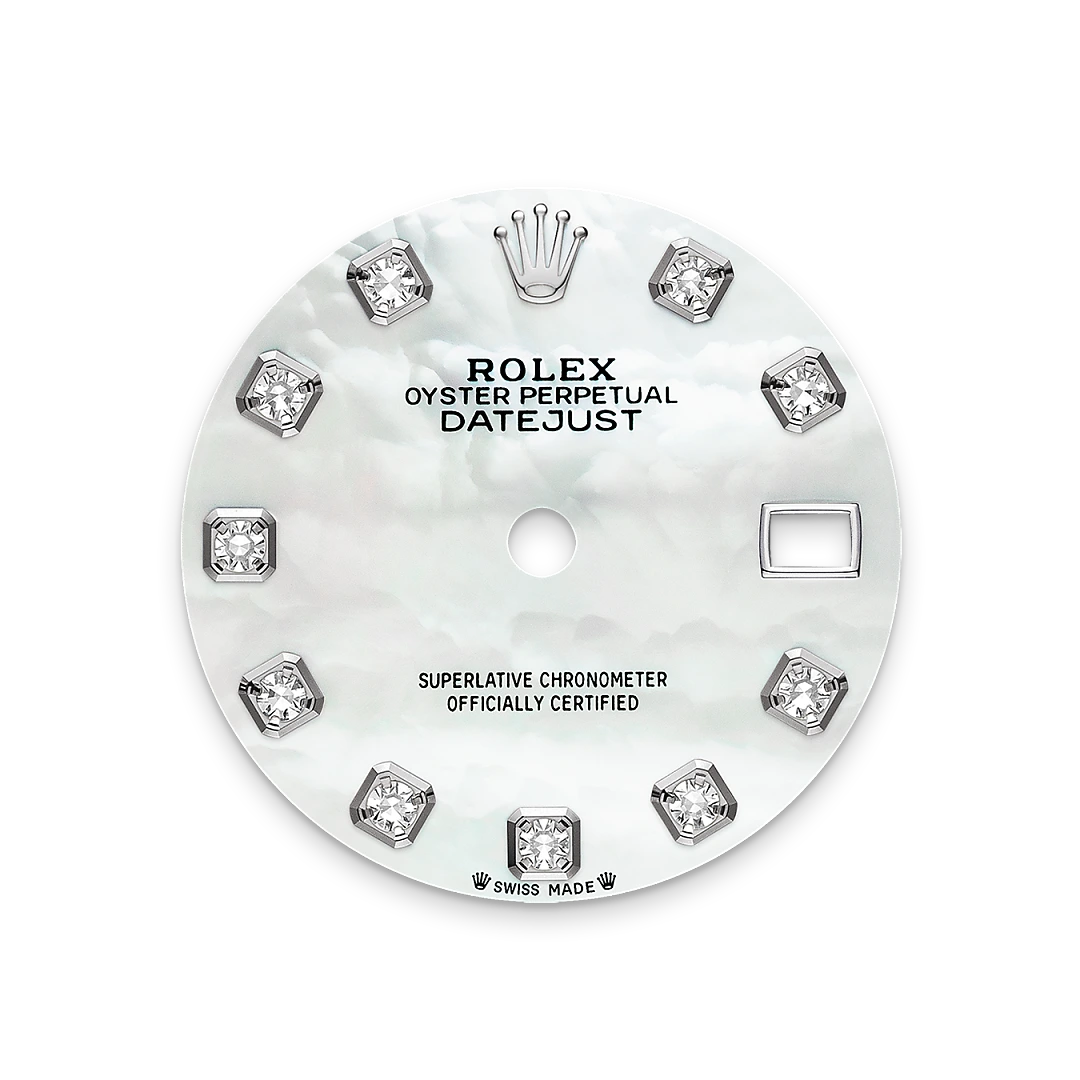 Rolex Lady-Datejust in Oystersteel, white gold and diamonds with a White mother-of-pearl set with diamonds dial, Diamond-set bezel, Jubilee bracelet, m279384rbr-0011 - Gandelman Rolex Lady-Datejust in Oystersteel, white gold and diamonds with a White mother-of-pearl set with diamonds dial, Diamond-set bezel, Jubilee bracelet, m279384rbr-0011 - Gandelman