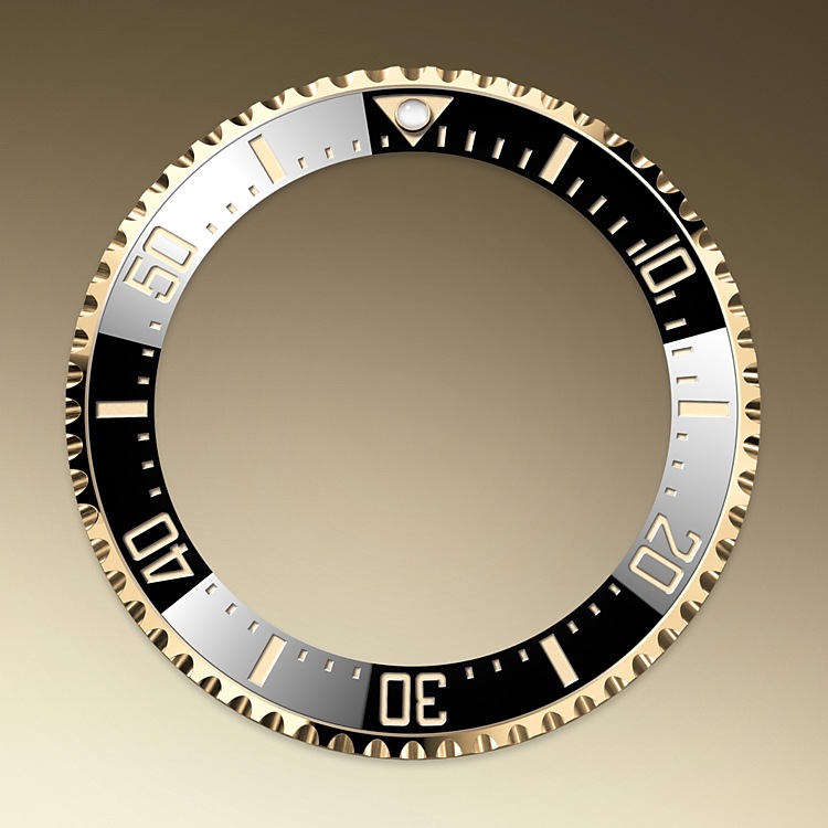 ceramic bezel and luminescent display oystersteel and yellow gold